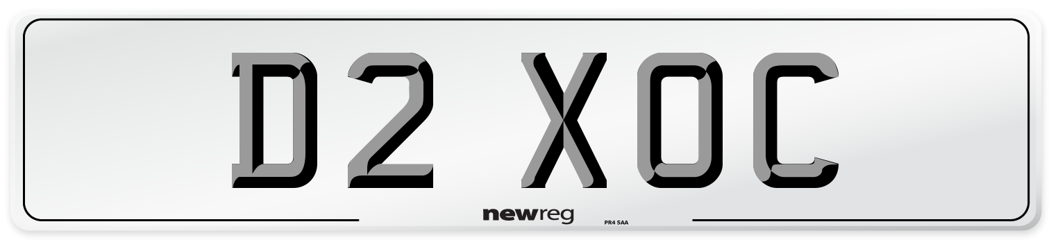 D2 XOC Number Plate from New Reg